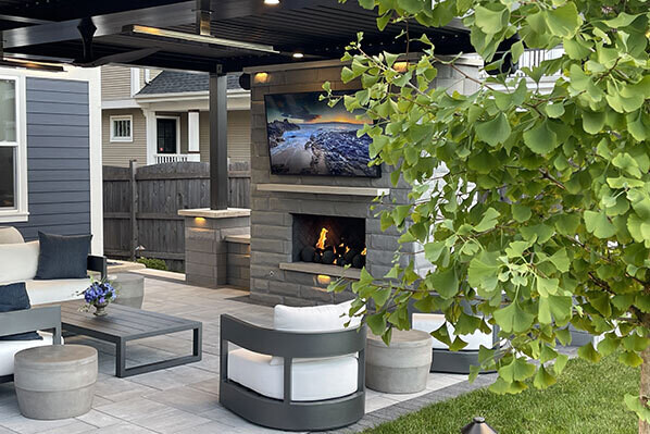 Fancy White Outdoor Living Space