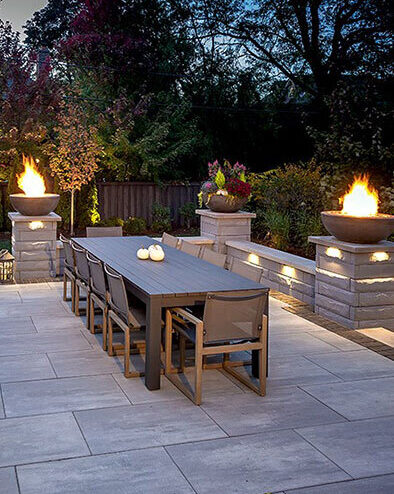 Fire Feature Dining Area Outdoor