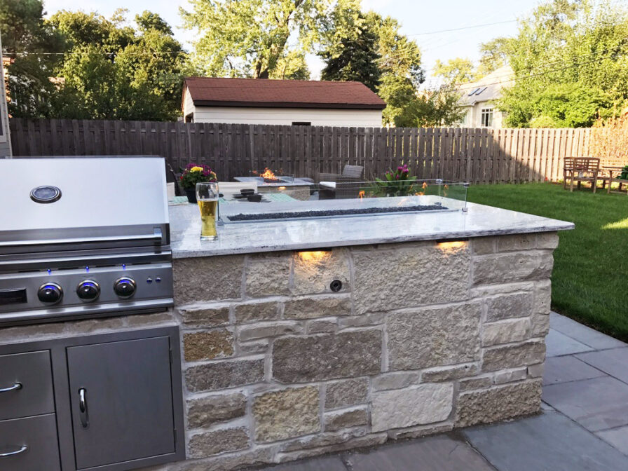 Grill Overlooking Backyard