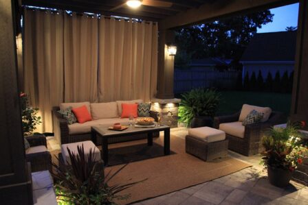 Pergola Underneath Night